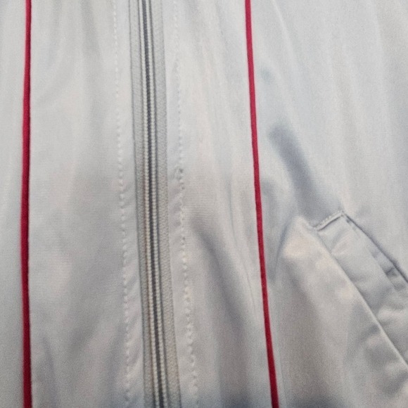 Vintage 80's Nike Track Jacket Womens Size Large Grey Red Full Zip Up Retro - Picture 5 of 10